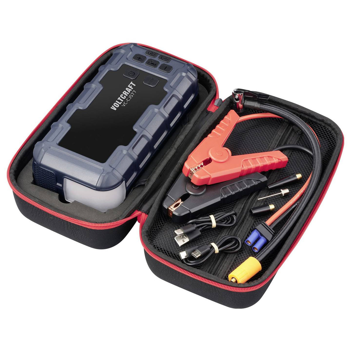 VOLTCRAFT Schnellstartsystem Starthilfegerät Kompressor LED Powerbank 4-in-1 Set - 4064161341583