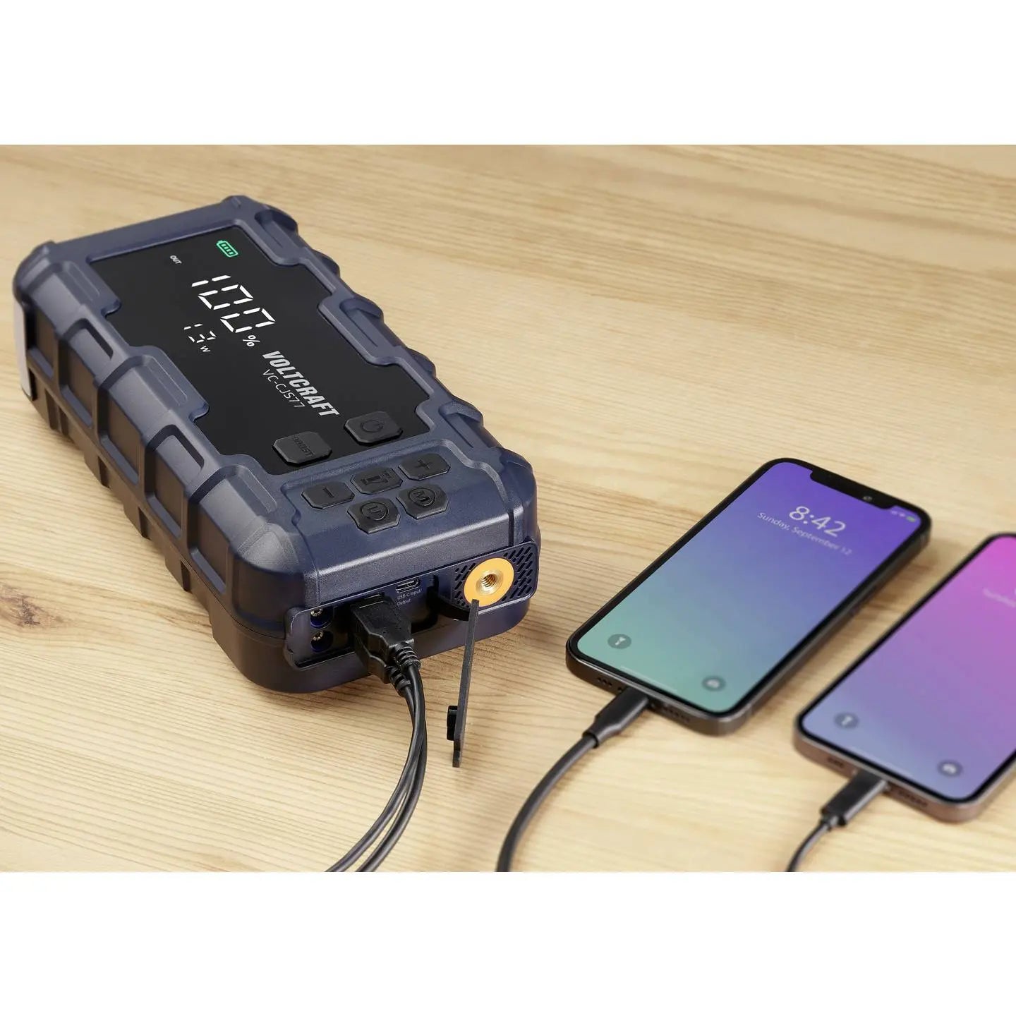B-Ware Voltcraft Schnellstartsystem Starthilfegerät Kompressor Led Powerbank 4 In 1 Set - 4064161341583