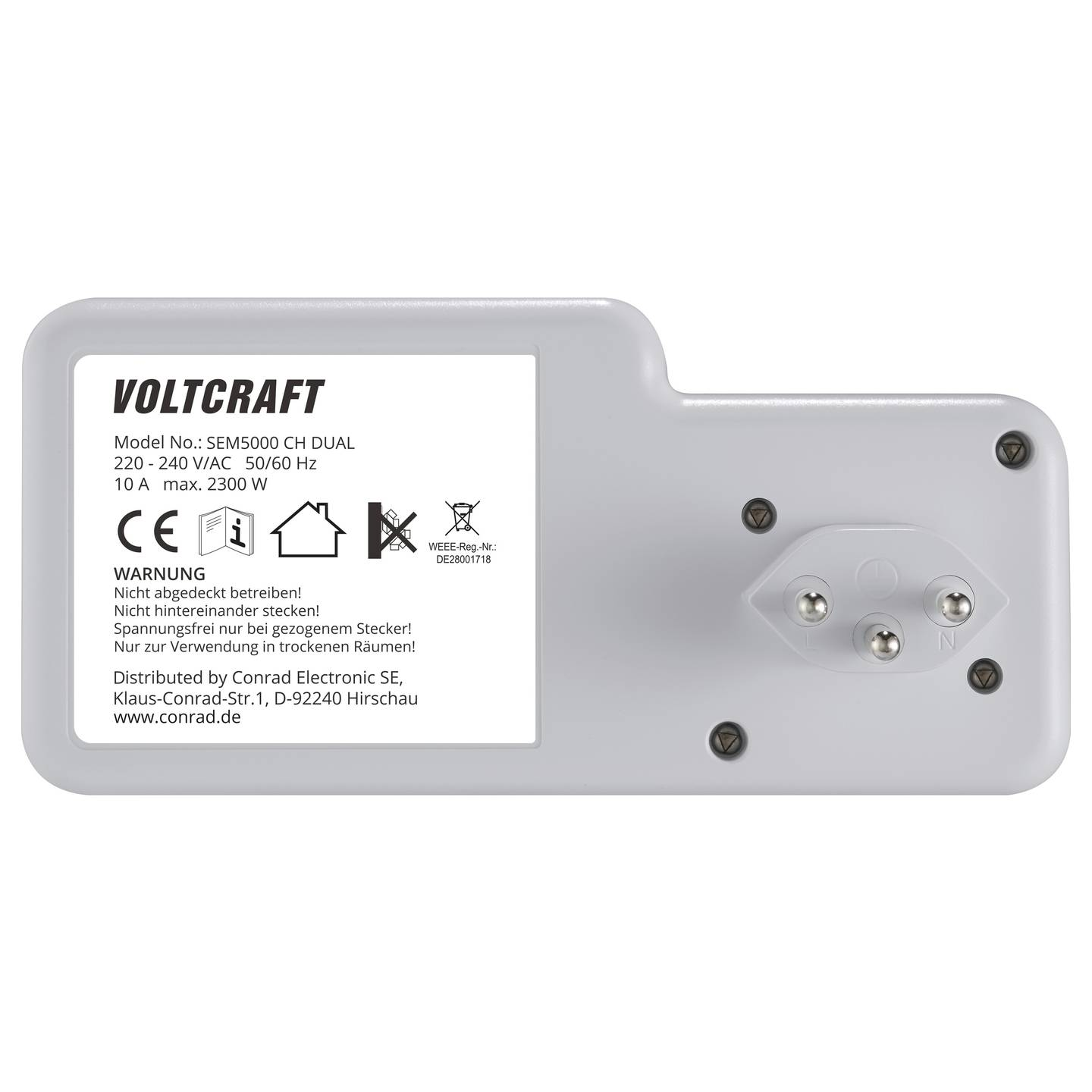 B-Ware Voltcraft Energiekosten Messgerät Energiezähler Schweiz Ch Dual Siehe Text/Foto - 4064161337043