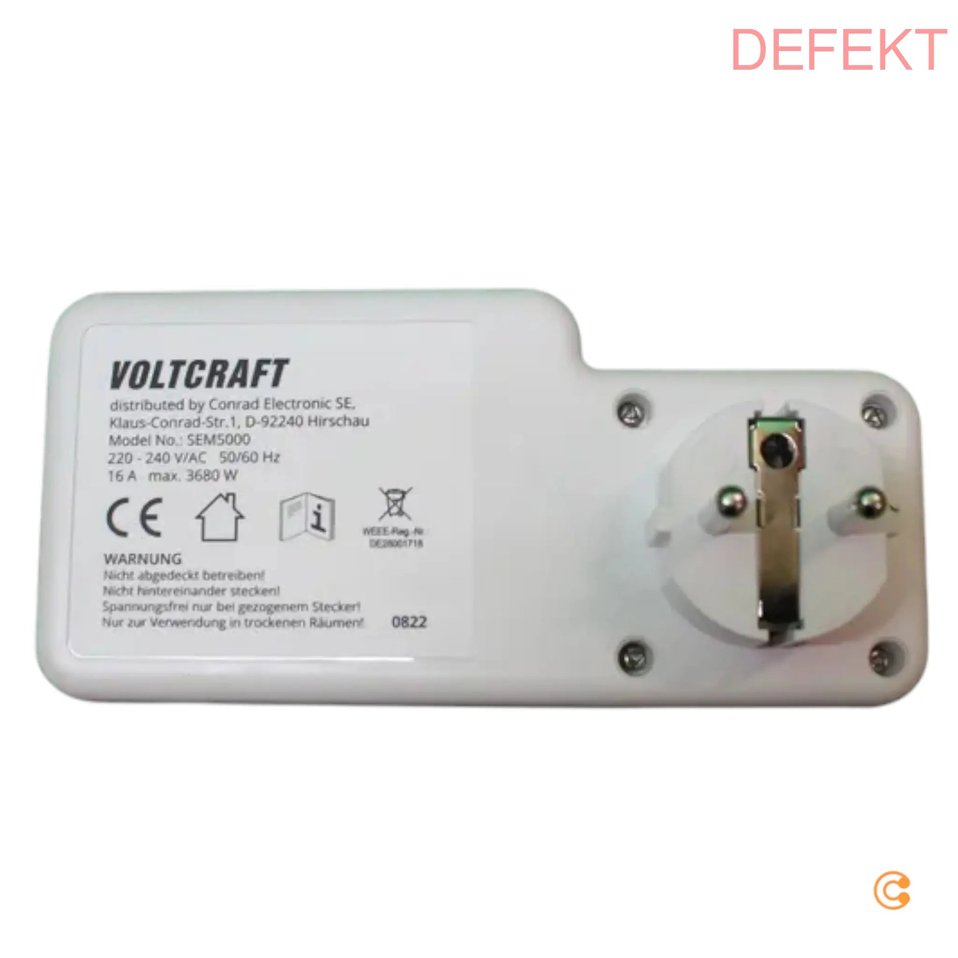 Voltcraft Energiekostenmessgerät Kostenprognose überspannungsalarm Defektware D-Ware - 4064161218847