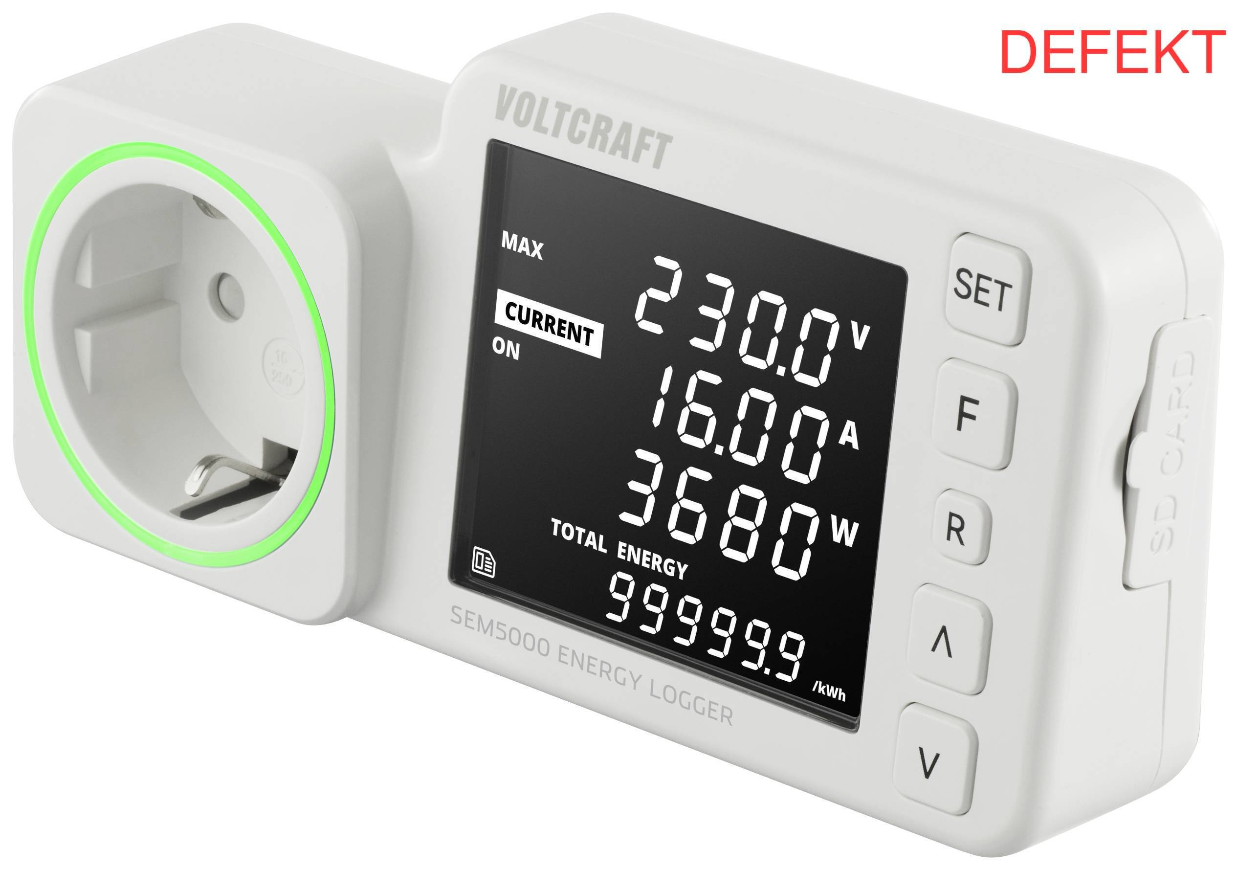 D-Ware Voltcraft Energiekostenmessgerät Kostenprognose überspannungsalarm Defektware - 4064161218847