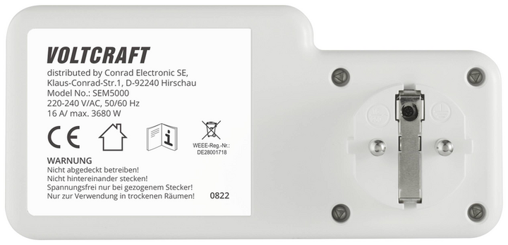 Voltcraft Energiekostenmesser Alarmfunktion überspannungsalarm Siehe Text/Foto C-Ware - 4064161218847