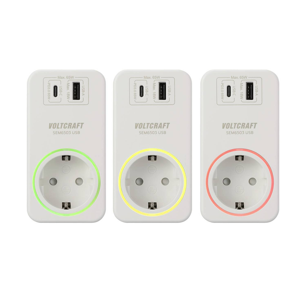 VOLTCRAFT Energiekostenmessgerät Messgerät USB Ladeleistung WLAN Funksteckdose - 4064161293738
