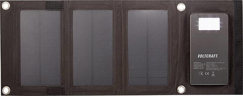 B-Ware Voltcraft Solar Ladegerät Solar Powerbank Solarladegerät Usb Kapazität 4000 M Ah  - 4053199974047