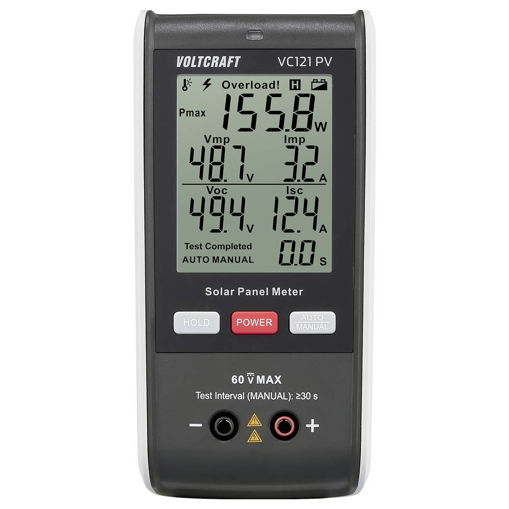 Voltcraft VC121 PV Compteur solaire, testeur solaire, compteur de panneaux solaires, 800 W, produit de seconde main