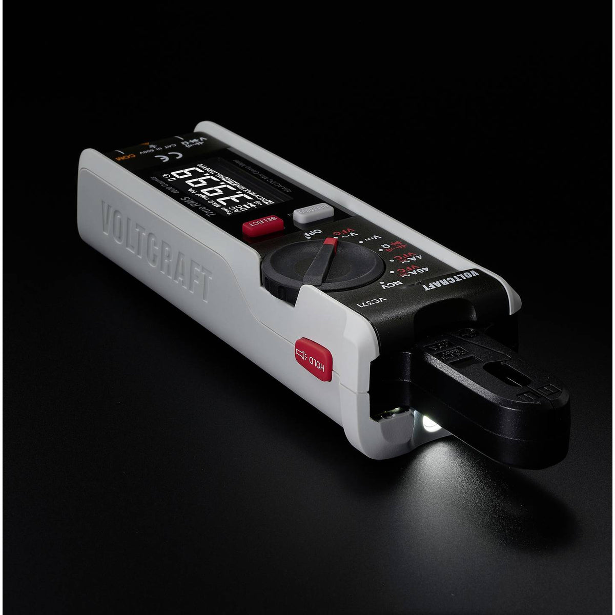 VOLTCRAFT Stromzange Zangenmessgerät AC DC VC371 digital ISO Kalibriert schwarz - 4064161323367