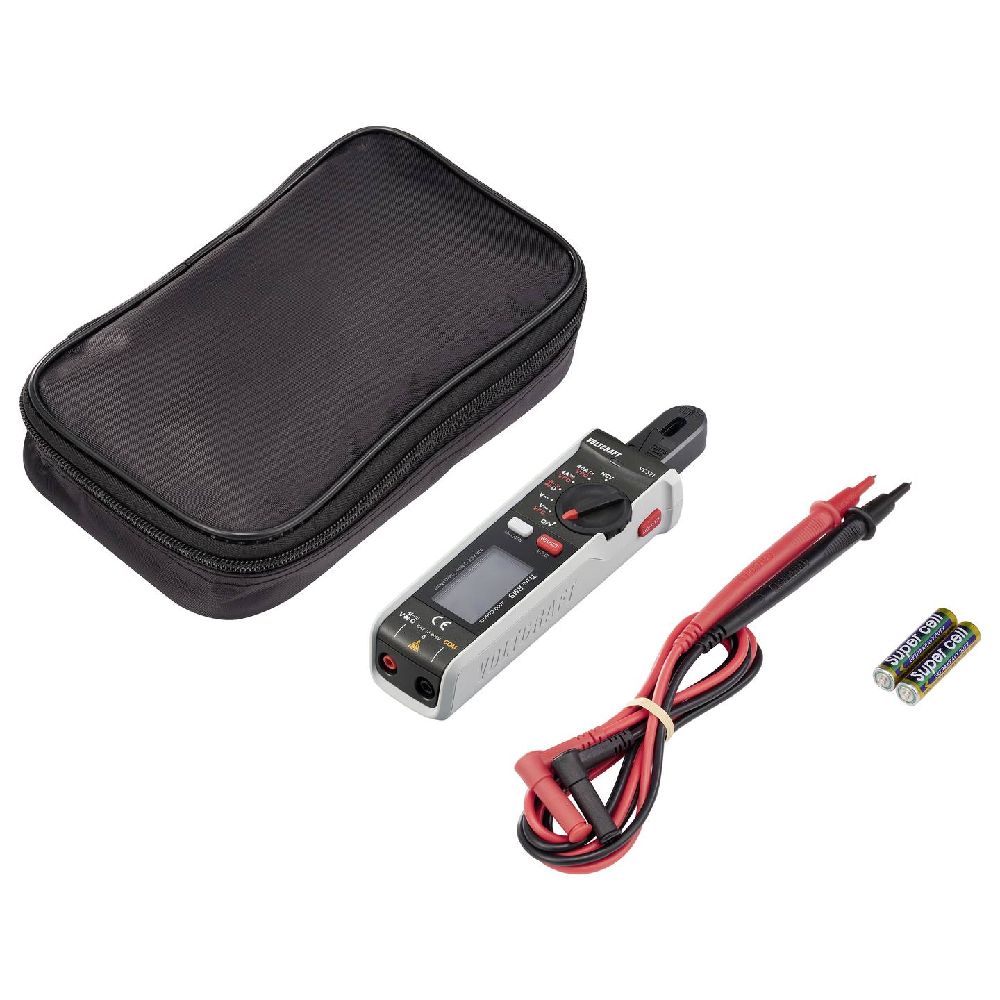 Voltcraft Stromzange Zangenmessgerät Ac Dc Vc371 Digital Iso Kalibriert Schwarz B-Ware - 4064161323367