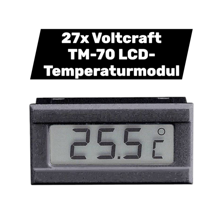 Voltcraft Tm 70 Lcd Temperaturmodul Einbaumessgerät  50 Bis +70 °C 27 Stück B-Ware - 4016138519921