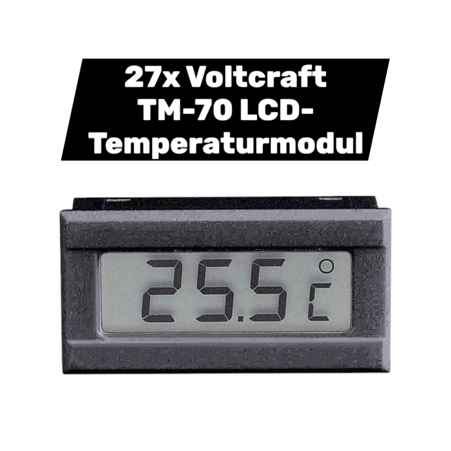 Voltcraft Tm 70 Lcd Temperaturmodul Einbaumessgerät  50 Bis +70 °C 27 Stück B-Ware - 4016138519921