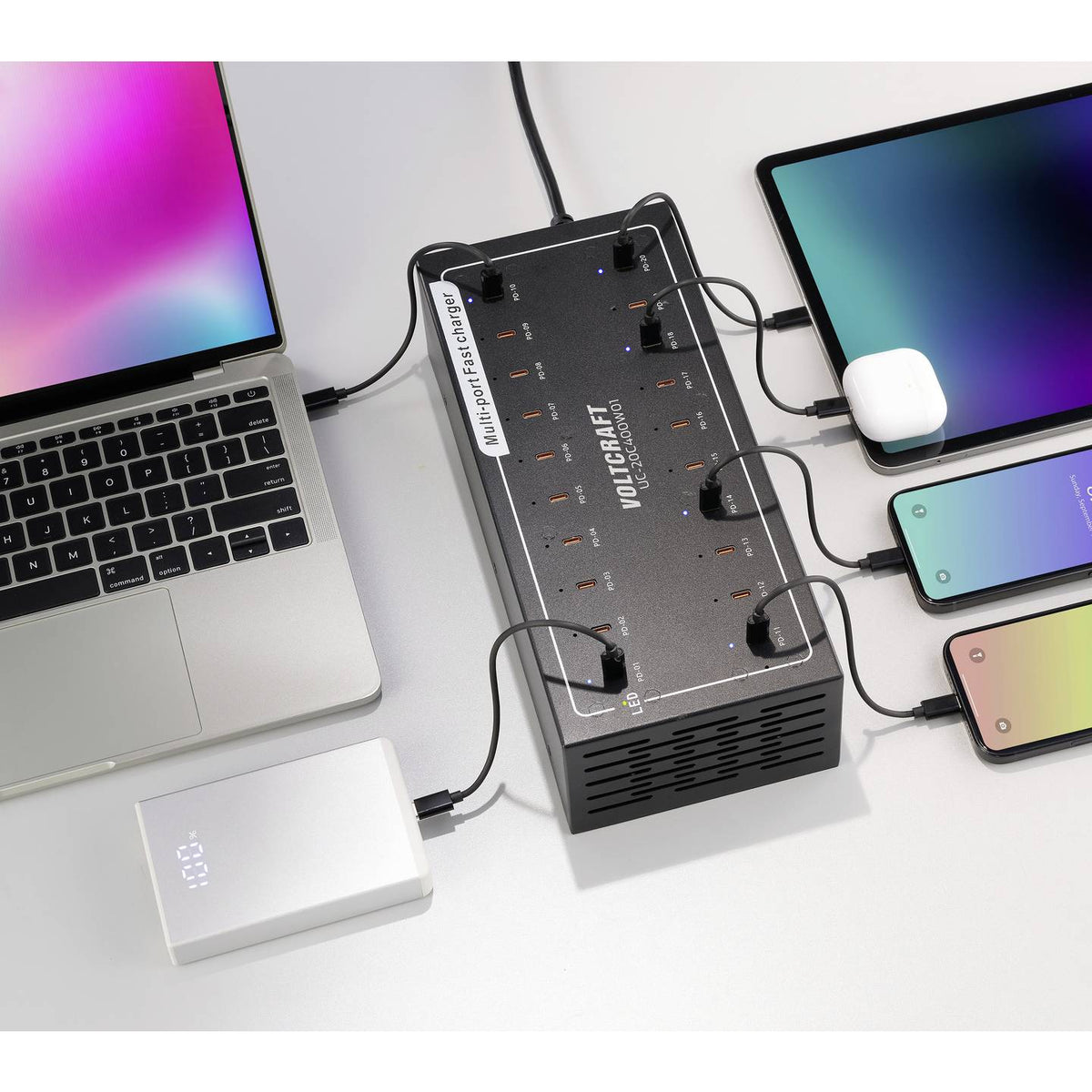 VOLTCRAFT UC-20C400W01 USB C Ladegerät Netzteil Ladestation USB C Schnelllad111 - 4064161390833