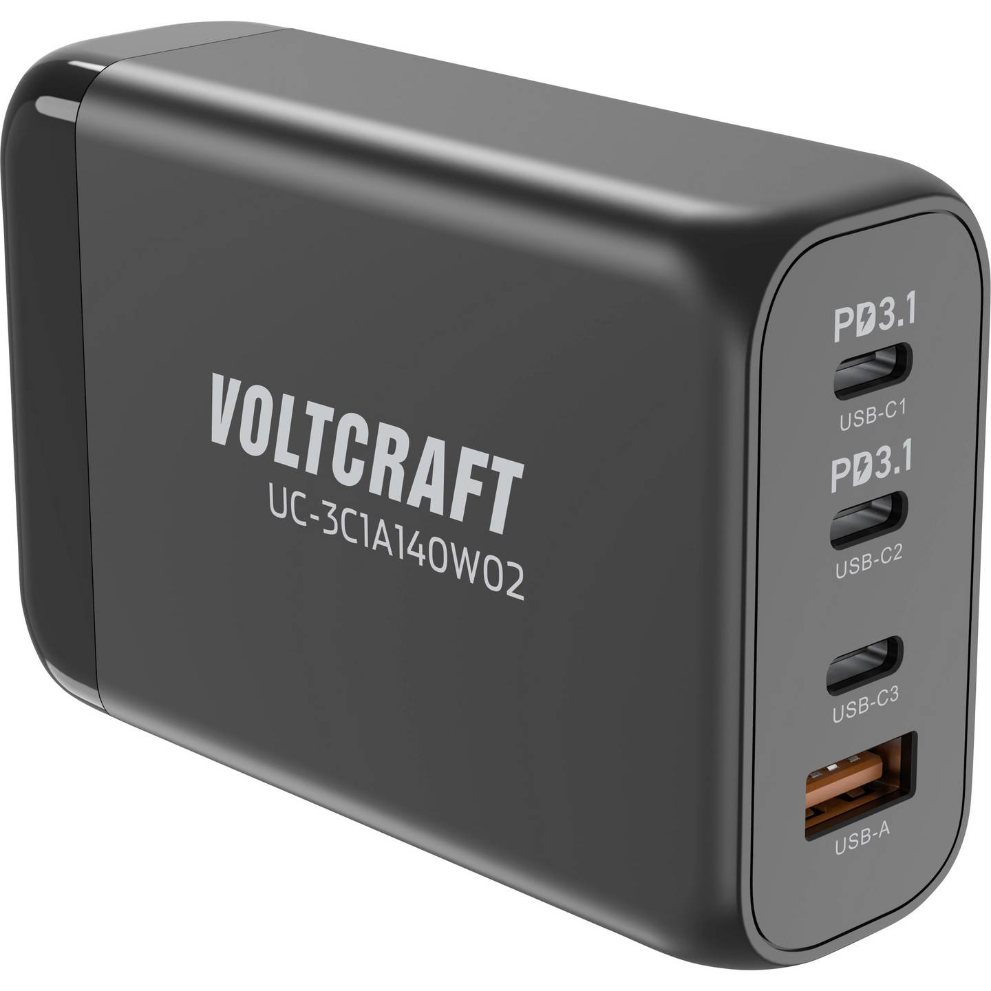 B-Ware Voltcraft Usb Ladegerät Station Schwarz Uc 3 C1 A140 W02 Ga N Netzteil 140 W - 4064161342894