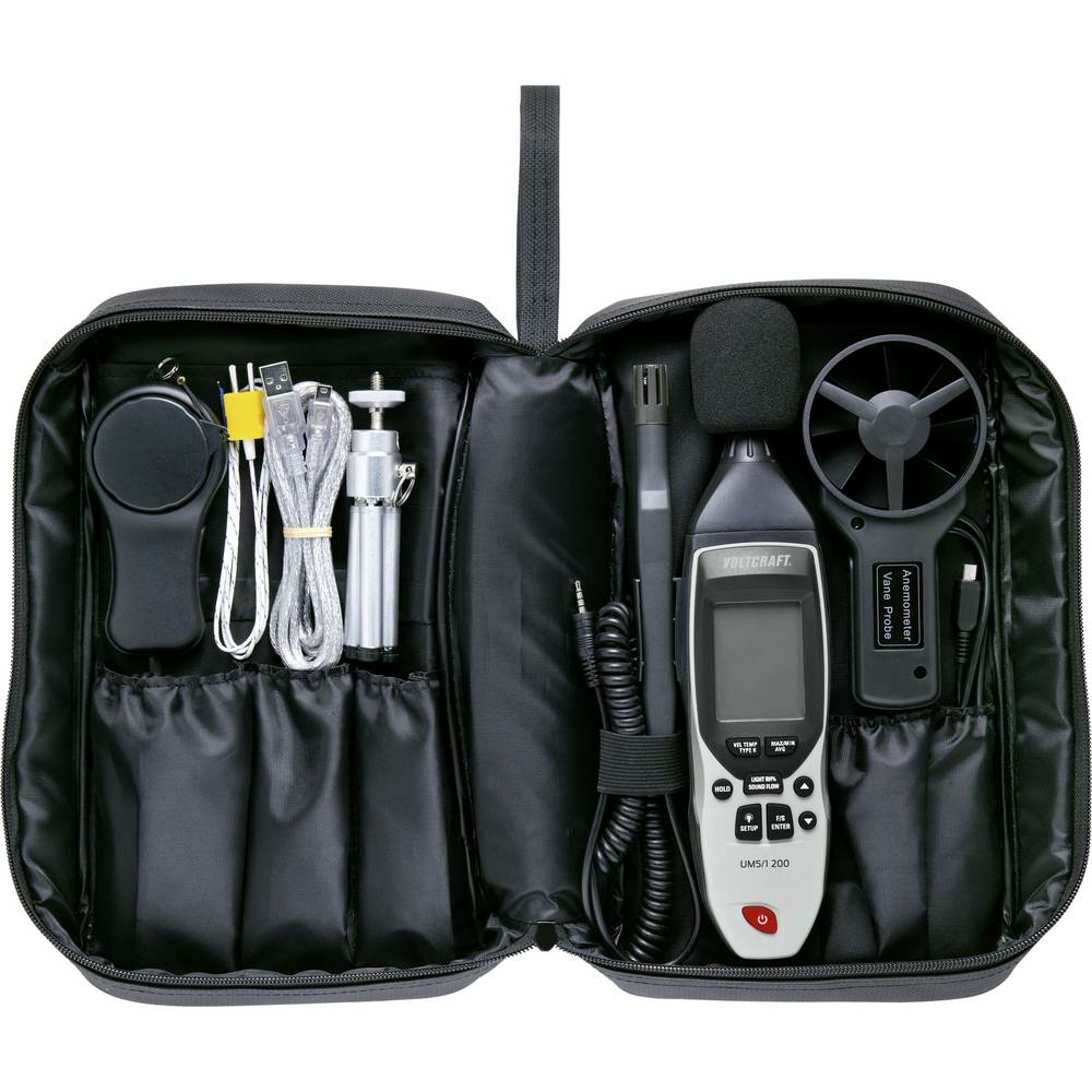 B-Ware Voltcraft Um5/1 200 Umweltmessgerät Temperaturadapter Fühler Typ K 5in1 Lcd - 4053199983537