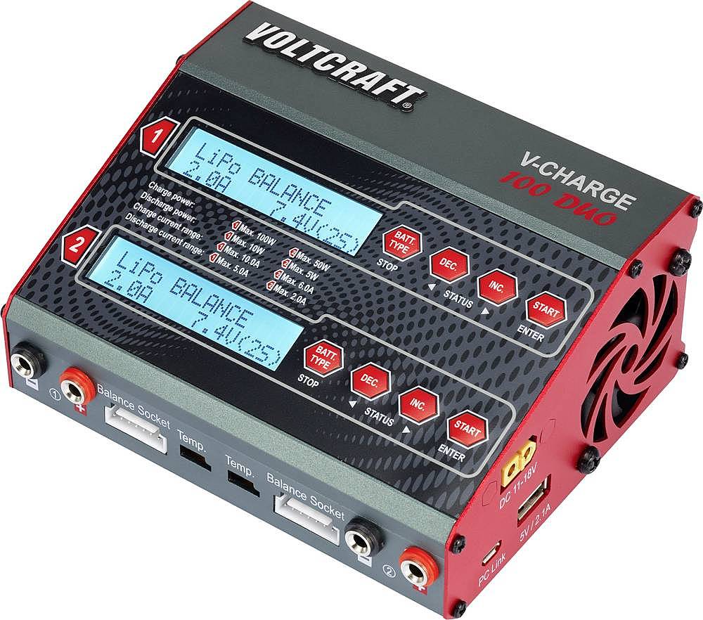 Voltcraft Modellbau Multifunktionsladegerät V Charge 100 Duo 2 V Defektware D-Ware - 4016139004136