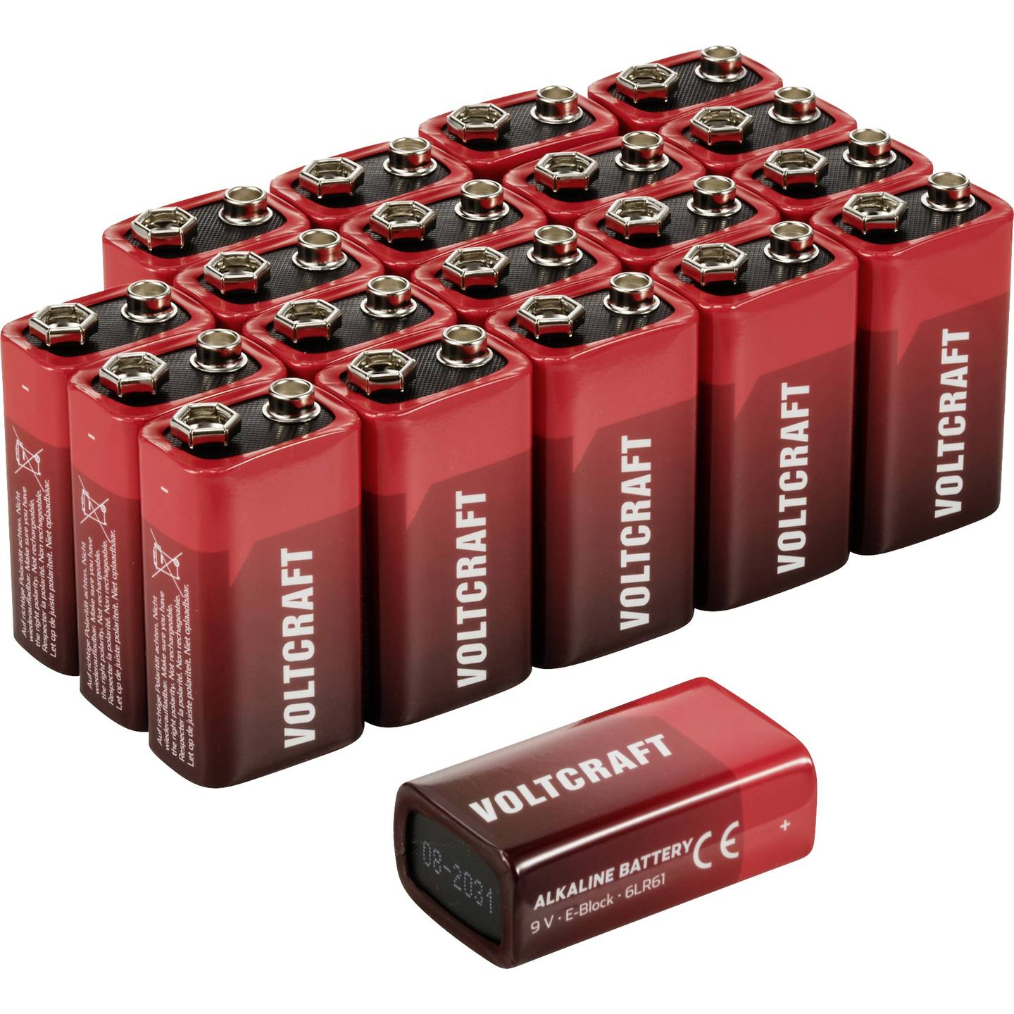 B-Ware Voltcraft Block Batterie 6 Lr61 9 V Alkali Mangan 550m Ah 20 Stück - 4064161336565