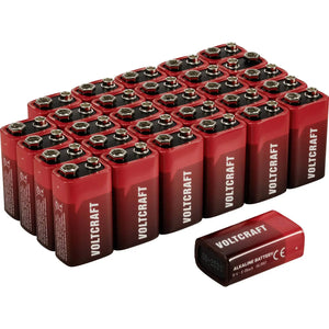 B-Ware Voltcraft 9 V Block Batterie 6 Lr61 Alkali Mangan Hochleistungsbatterie 30 Stück