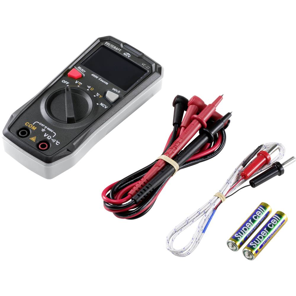 Voltcraft Vc 22 Hand Multimeter Messgerät Digital Iso Kalibriert Cat Iii 600 V B-Ware - 4064161207728