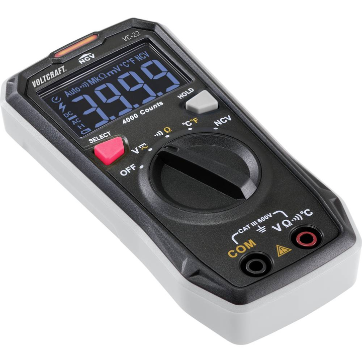 Voltcraft Vc 22 Hand Multimeter Messgerät Digital Iso Kalibriert Cat Iii 600 V B-Ware - 4064161207728