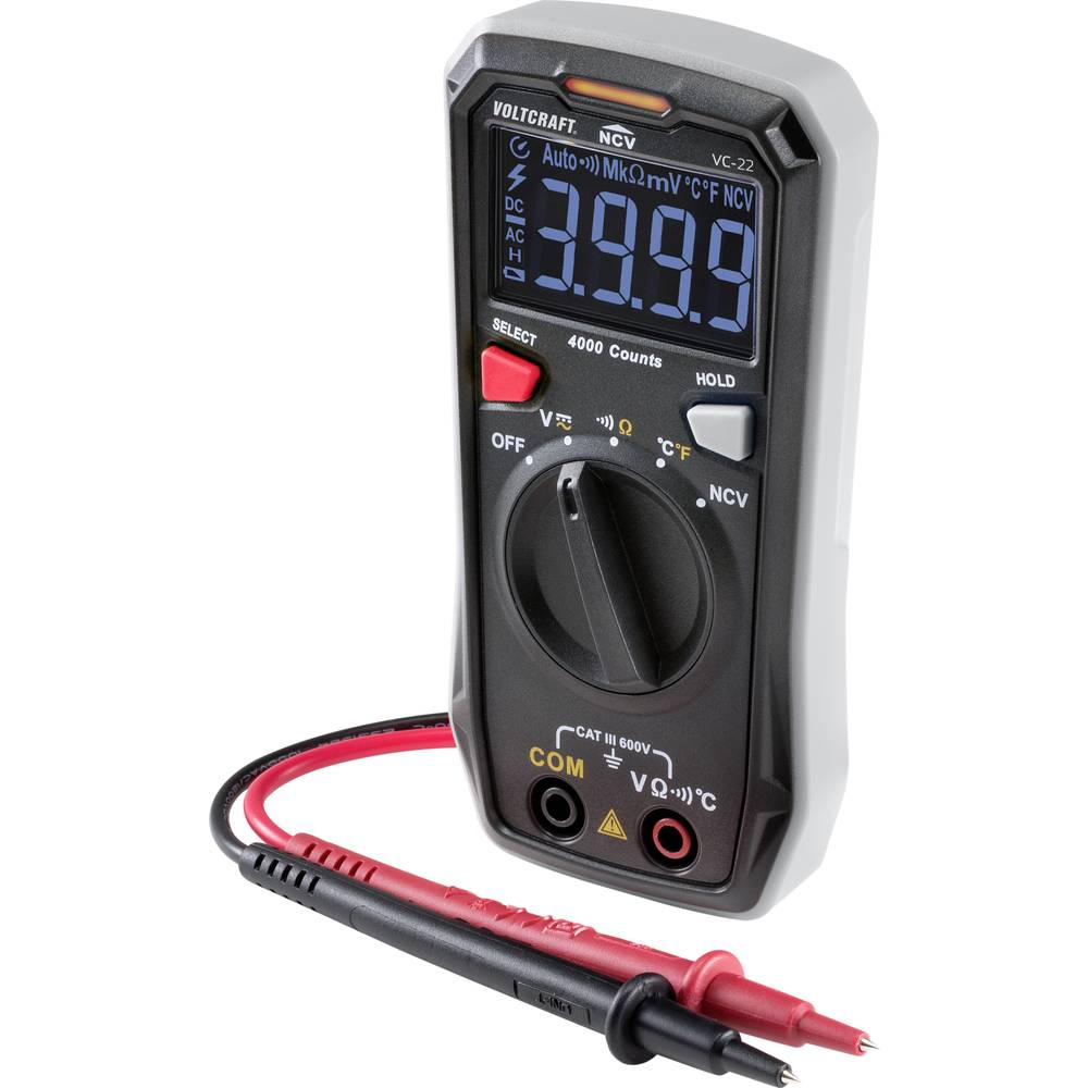 Voltcraft Vc 22 Hand Multimeter Messgerät Digital Iso Kalibriert Cat Iii 600 V B-Ware - 4064161207728