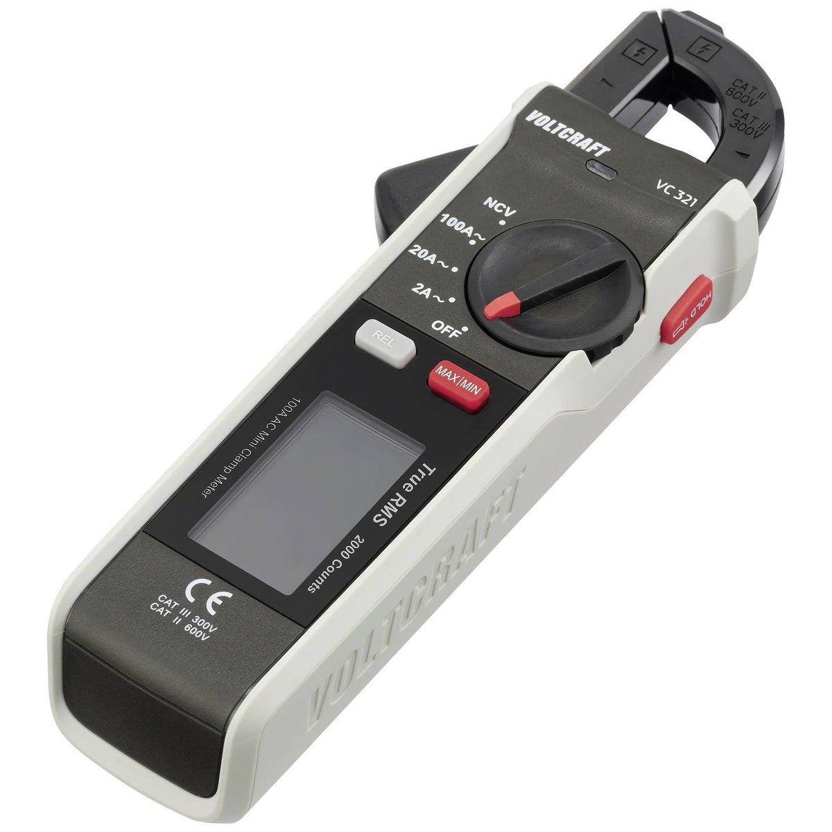 VOLTCRAFT Stromzange Zangenamperemeter Wechselstrommesser VC-321 ISO kalibriert - 4064161323336