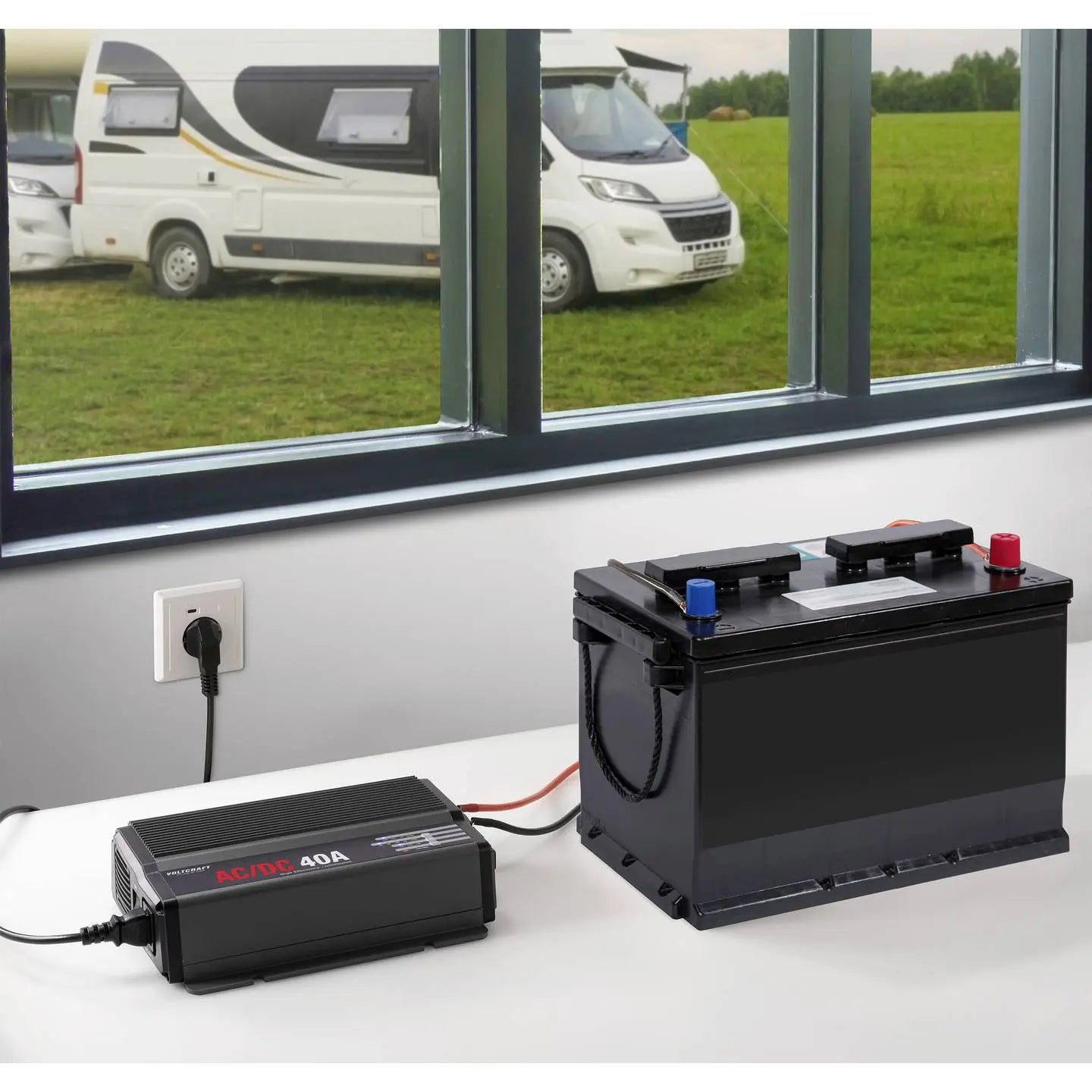 B-Ware Voltcraft Automatikladegerät Batterieladegerät Kfz Ladegerät 12 V Bleiakku 40 A - 4064161407760