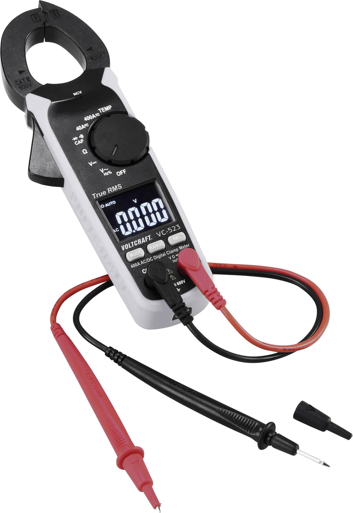 VOLTCRAFT VC-523 Stromzange ZangenMultimeter Zangenmessgerät digital CATIII 600V - 4053199547463