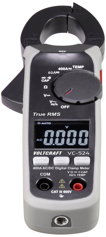 Pince ampèremétrique numérique Voltcraft VC 524 (CAT III, 600 V, affichage : 6000 points)