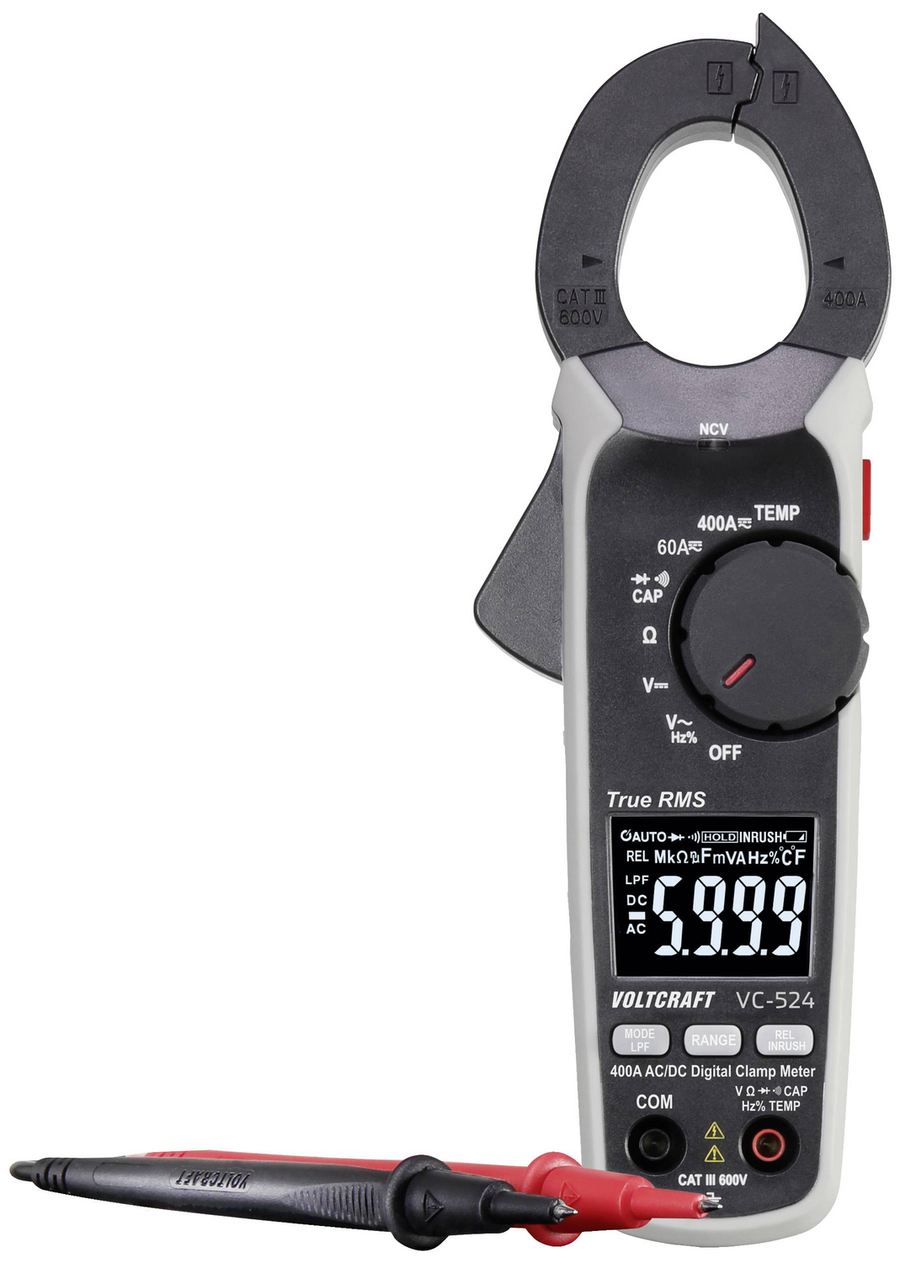 Voltcraft Vc 524 Stromzange Digital Cat Iii Zange 600 V Anzeige Counts: 6000     B-Ware - 4064161242637