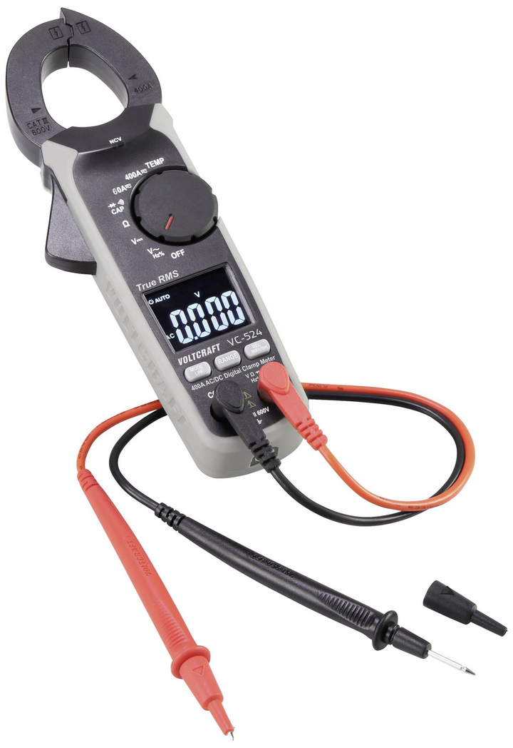 Voltcraft Vc 524 Stromzange Digital Cat Iii Zange 600 V Anzeige Counts: 6000     B-Ware - 4064161242637