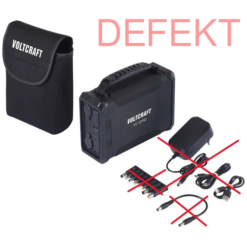 D-Ware Voltcraft Vc Gp50 Pd60 W Powerb Powerbank Akku Schwarz 96000m Ah Defektware - 4064161332987