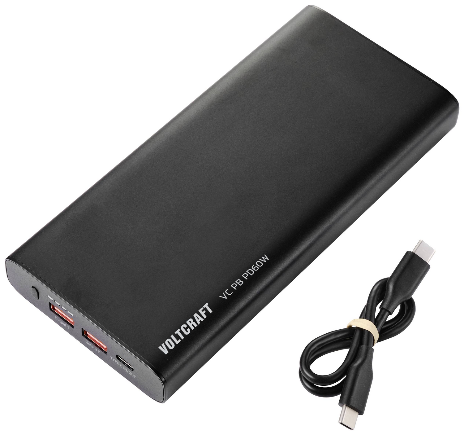 Batterie externe Voltcraft 26800 mAh, charge rapide 3.0, Power Delivery 3.0, Li-ion, noire, reconditionnée.