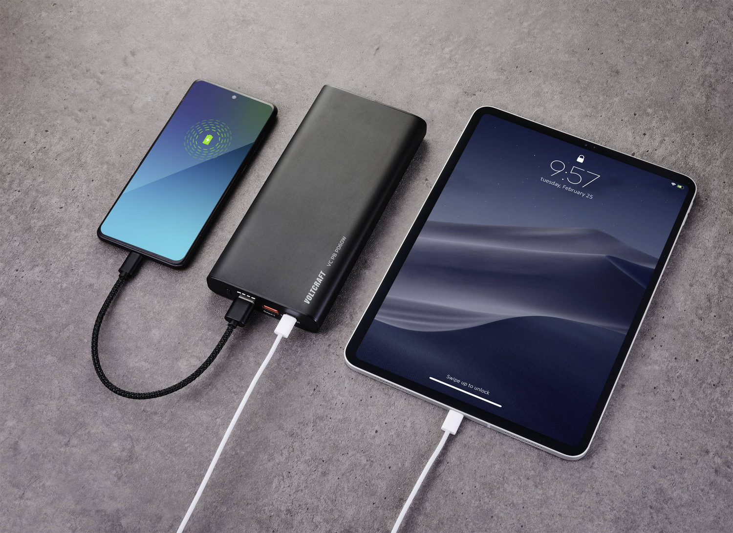 B-Ware Voltcraft Powerbank 26800 M Ah Quick Charge 3.0 Power Delivery 3.0 Li Ion Schwarz