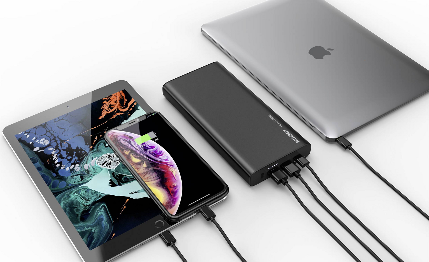 B-Ware Voltcraft Powerbank 26800 M Ah Quick Charge 3.0 Power Delivery 3.0 Li Ion Schwarz