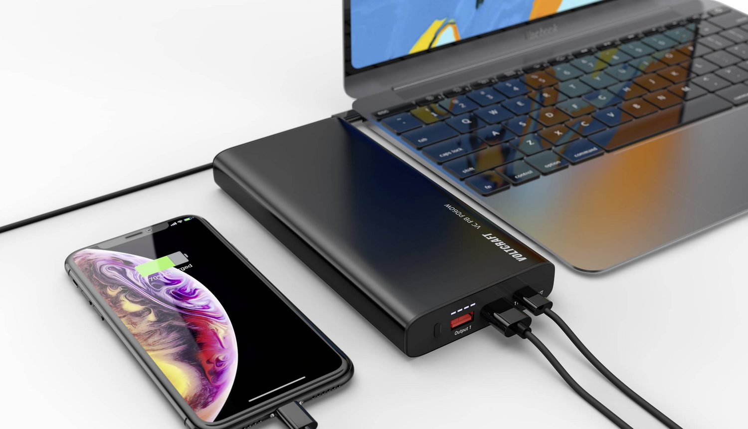 B-Ware Voltcraft Powerbank 26800 M Ah Quick Charge 3.0 Power Delivery 3.0 Li Ion Schwarz