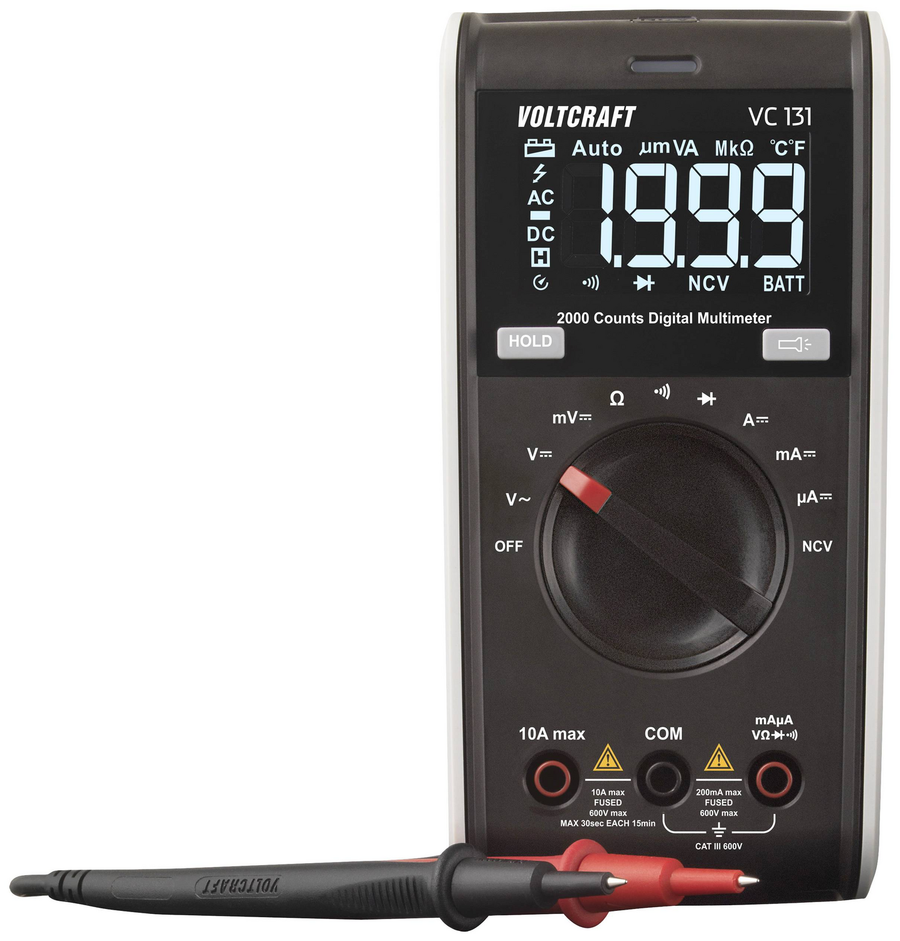 Voltcraft Vc131 Hand Multimeter Digitaler Stromkreismesser Siehe Text/Foto B-Ware - 4064161193359