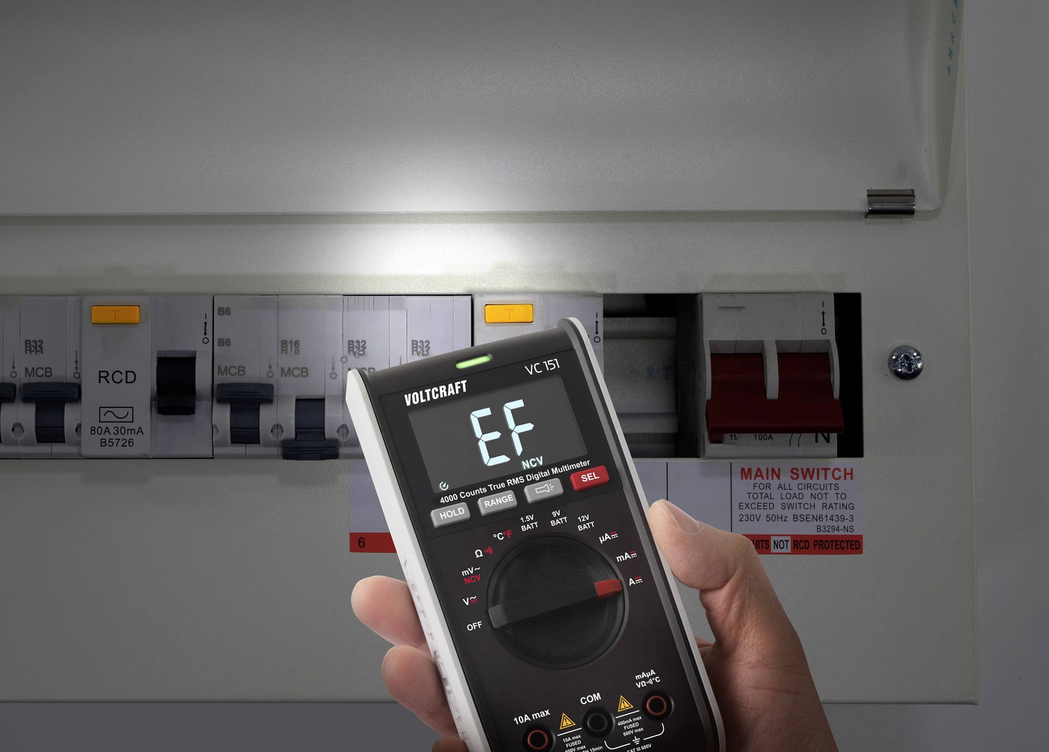 B-Ware Voltcraft Vc151 Hand Multimeter Strommesser Strom Messgerät Digital Cat Iii 600 V - 4064161193366