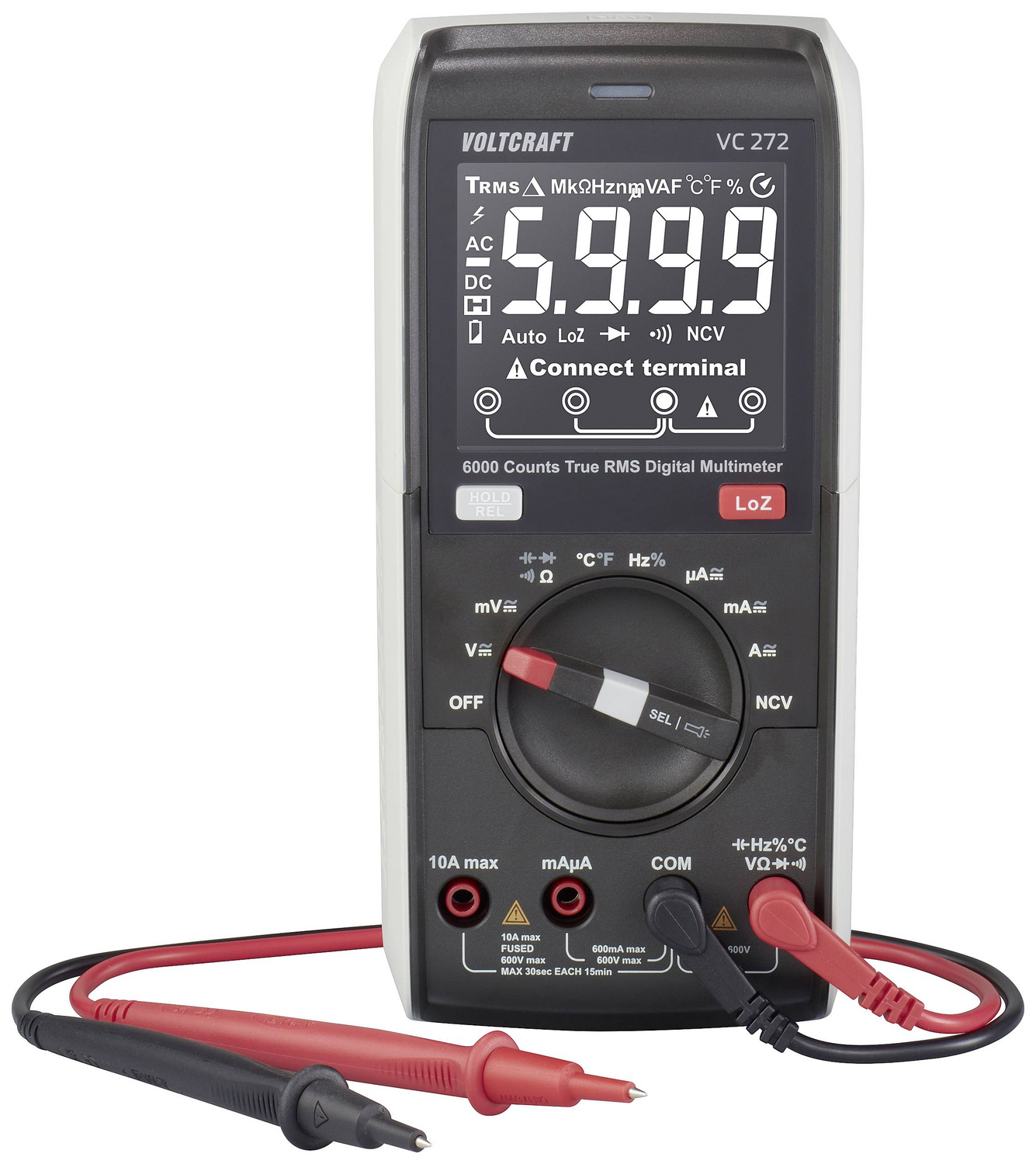 Voltcraft Hand Multimeter Multimeter Digital Cat Iii 600 V Anzeige Counts: 6000  B-Ware - 4064161218038