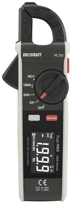 Voltcraft Vc 321 Cat Ii 600 V, Cat Iii 300 V Stromzange Spannungsprüfung B-Ware