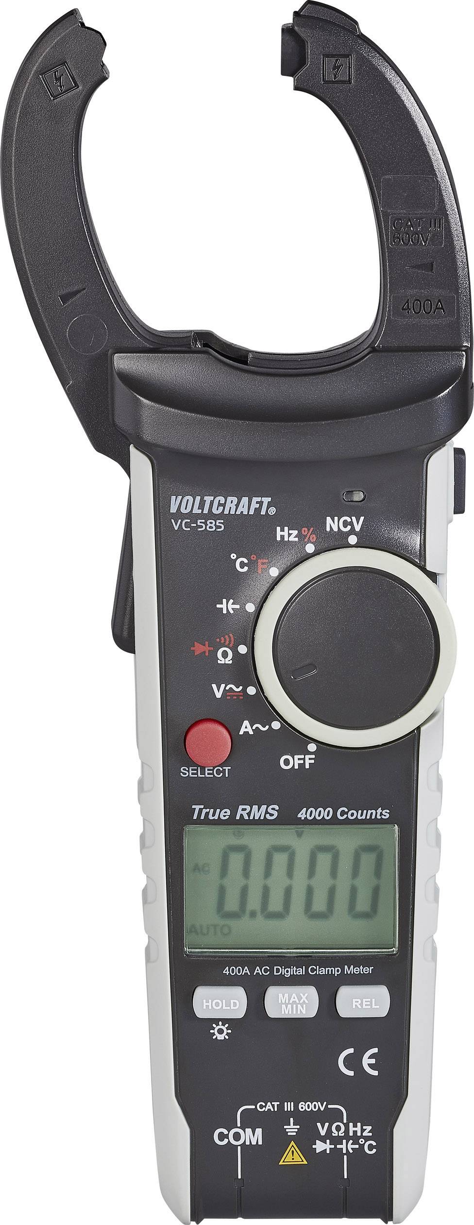 Voltcraft VC585 Stromzange Kalibriert nach ISO digital  CAT III 600V Strom-Zange - 4016139317007