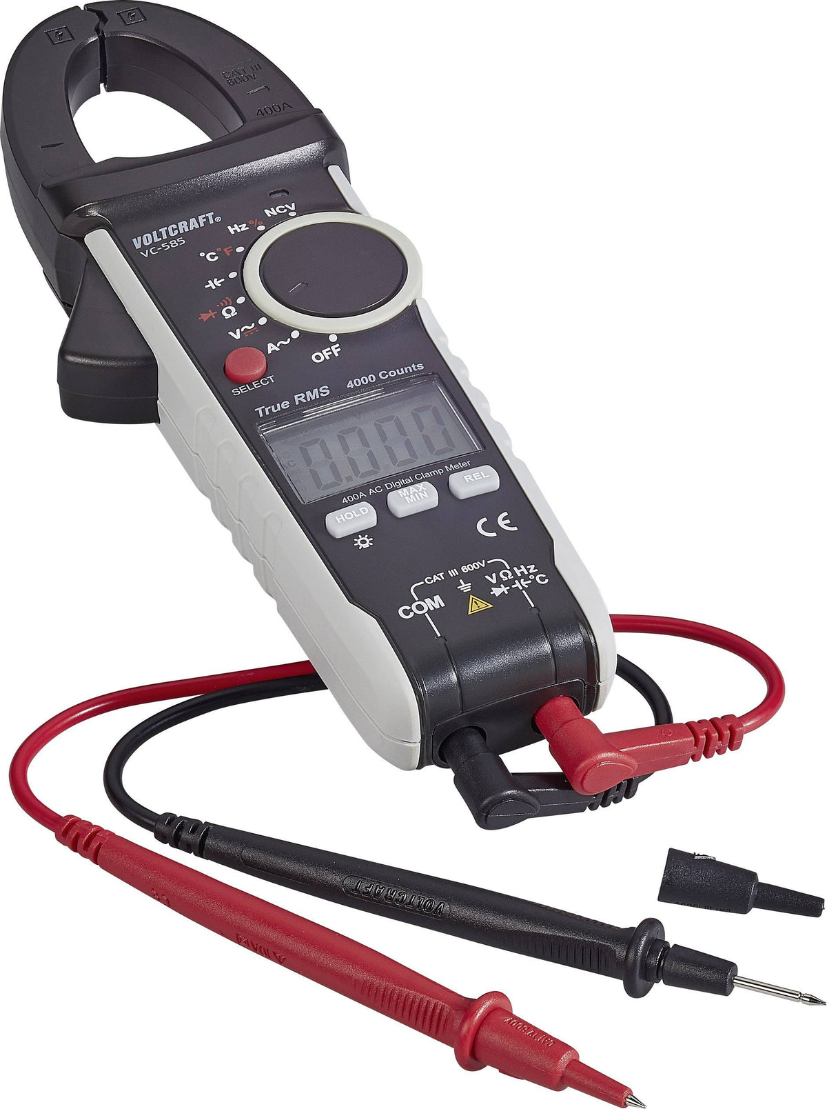 Voltcraft VC585 Stromzange Kalibriert nach ISO digital  CAT III 600V Strom-Zange - 4016139317007