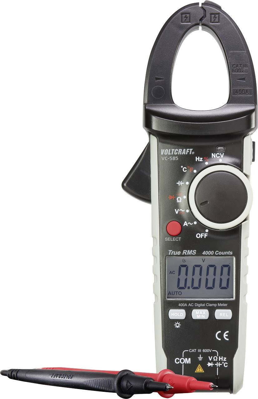 Voltcraft VC585 Stromzange Kalibriert nach ISO digital  CAT III 600V Strom-Zange - 4016139317007