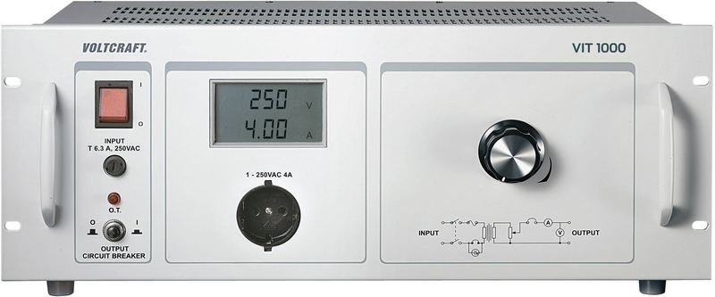 B-Ware Voltcraft Vit 1000 Einstellbarer Labor Regel Trenntraformator 1000 Va 230 V/Ac - 4016138597103