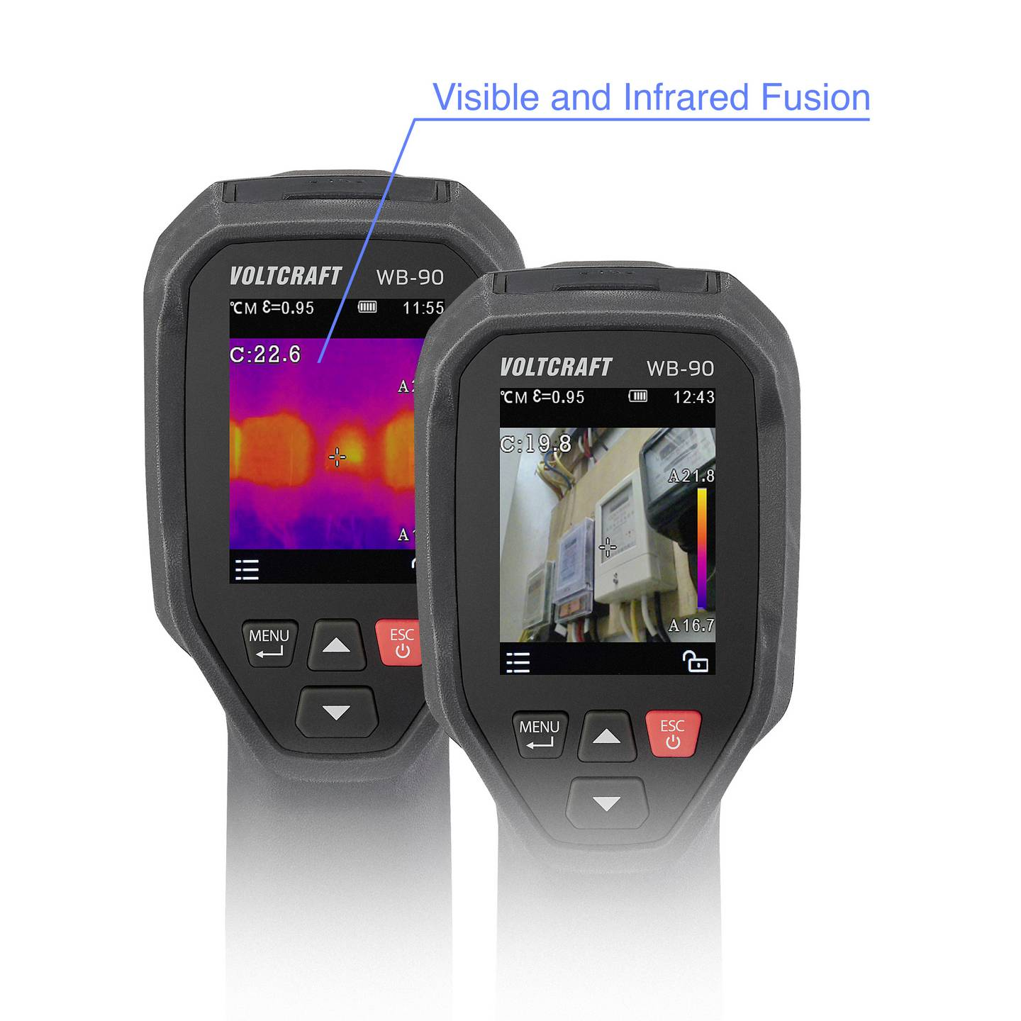 B-Ware Voltcraft Wärmebildkamera Infrarotkamera Temperaturmessung 96x96 Pixel Usb C - 4064161389967