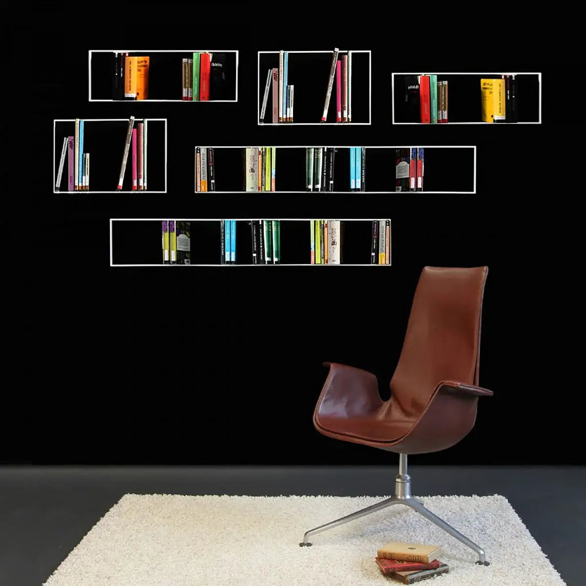 B-Ware Vonbox Bücherrahmen Frame Bücher Regal Wandregal Bücher Hauptbuch Aufbewahrung - 4260343553236