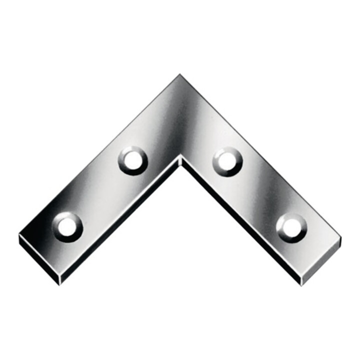 B-Ware Vormann Flachwinkel Winkel 12mm Möbelverbinder Stahl Blau Verzinkt 75x75mm - 4003984906364