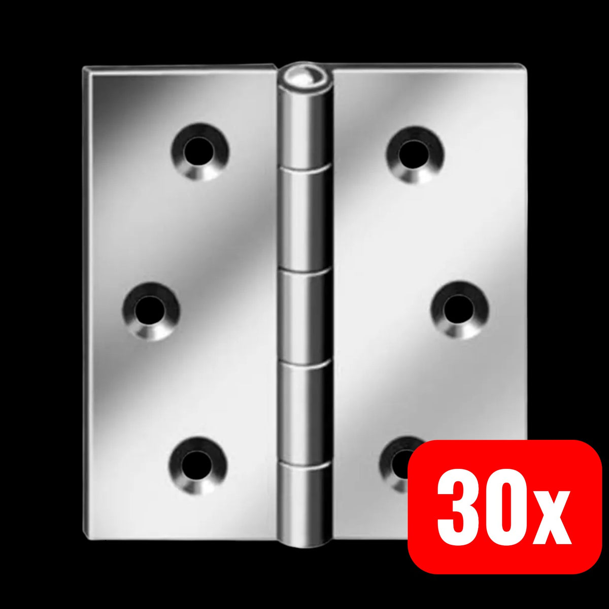 VORMANN Scharnier Band Türscharnier DIN 7954 C blau verzinkt 60x60mm 30 STÜCK - 4003984010993