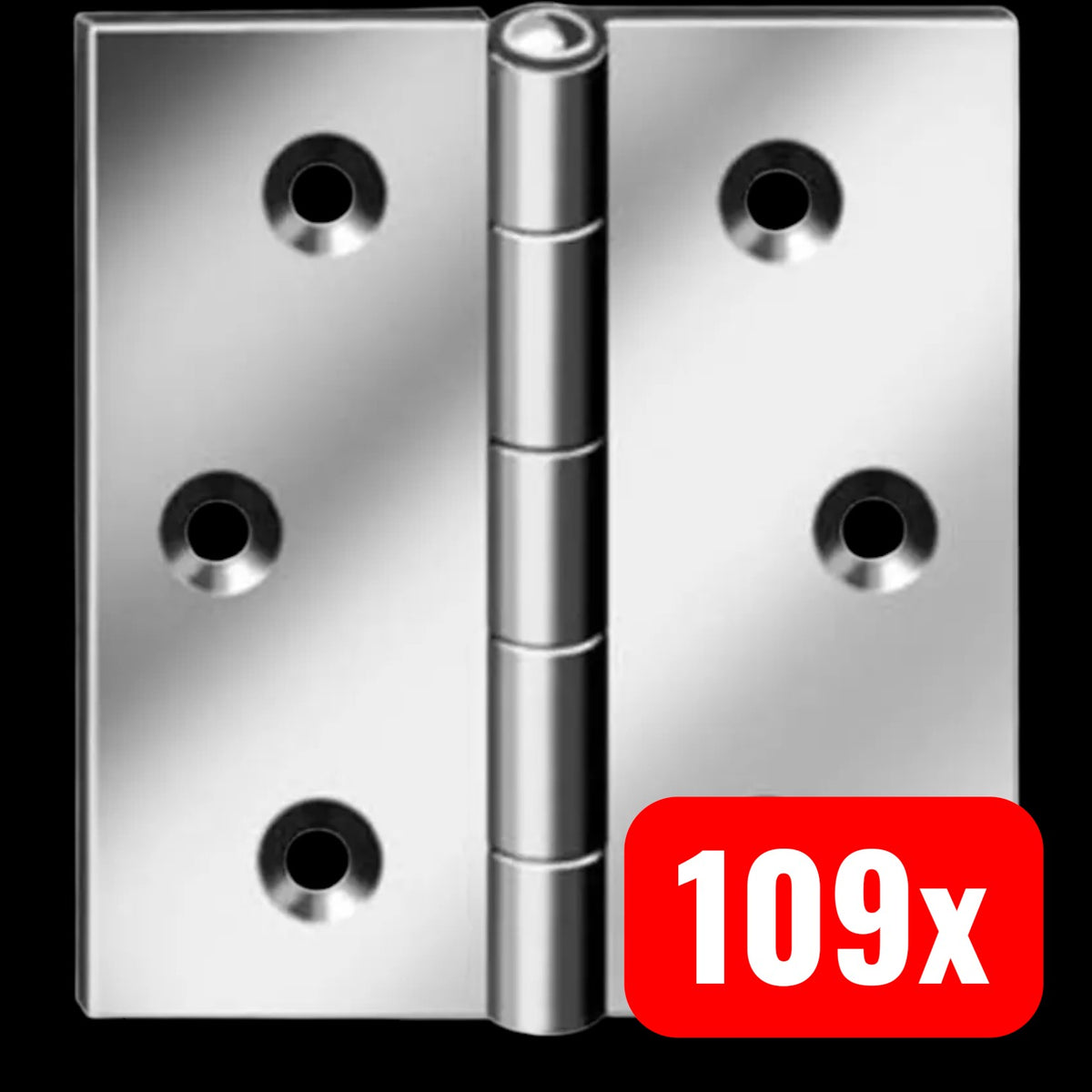VORMANN Scharnier Band Türscharnier DIN 7954 C blau verzinkt 60x60mm 109 STÜCK - 4003984010993