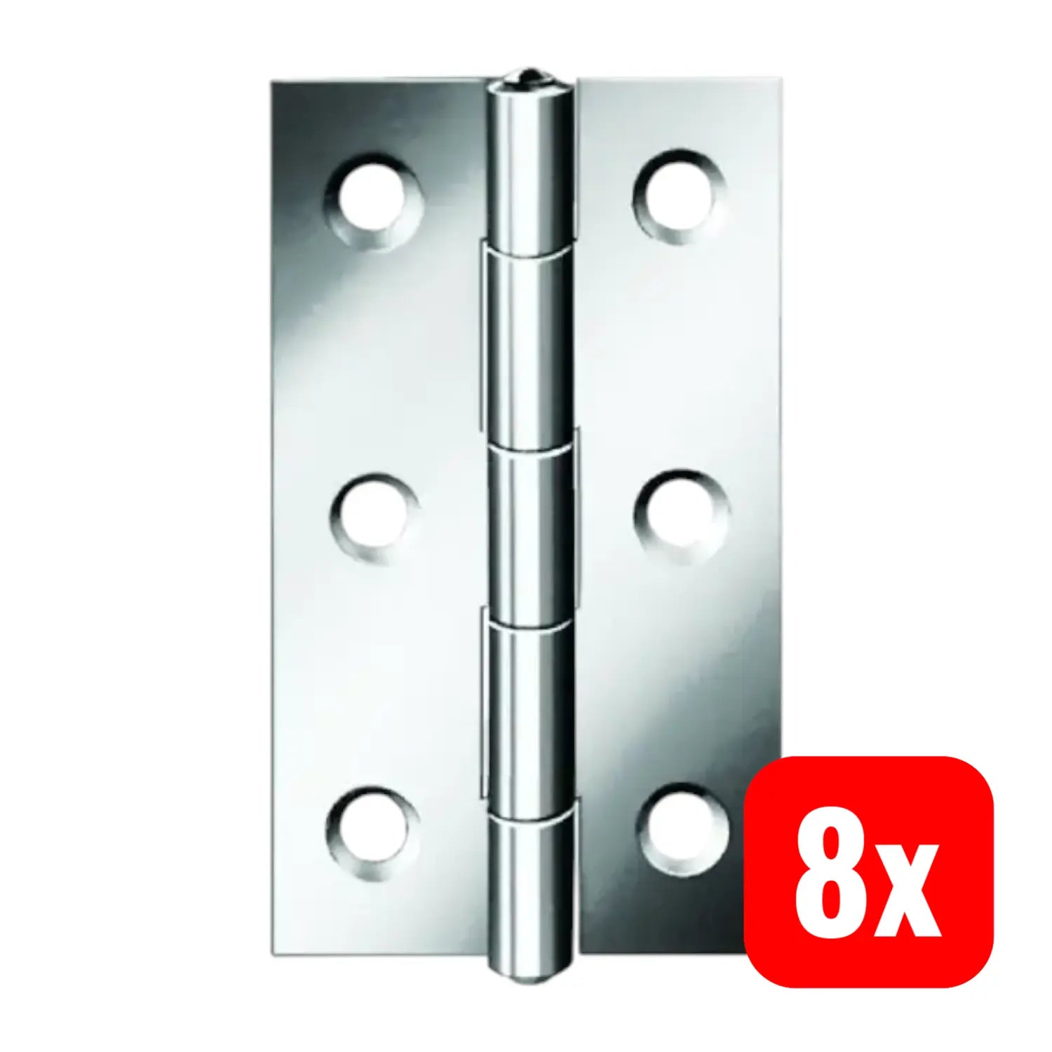 B-Ware Vormann Türscharnier Band Edelstahl Scharnier Gerollt Rostfrei 26x40 Mm 8 Stück - 4003984020114