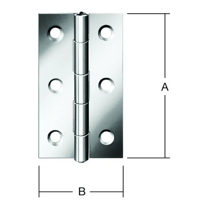 B-Ware Vormann Türscharnier Band Edelstahl Scharnier Gerollt Rostfrei 26x40 Mm 8 Stück - 4003984020114