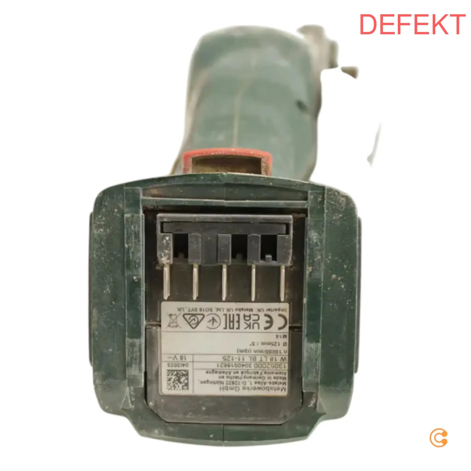 Metabo W 18 Lt Bl 11 125 613052850 Akku Winkelschleifer 125 Mm Schleifmaschine D-Ware - 4061792205352
