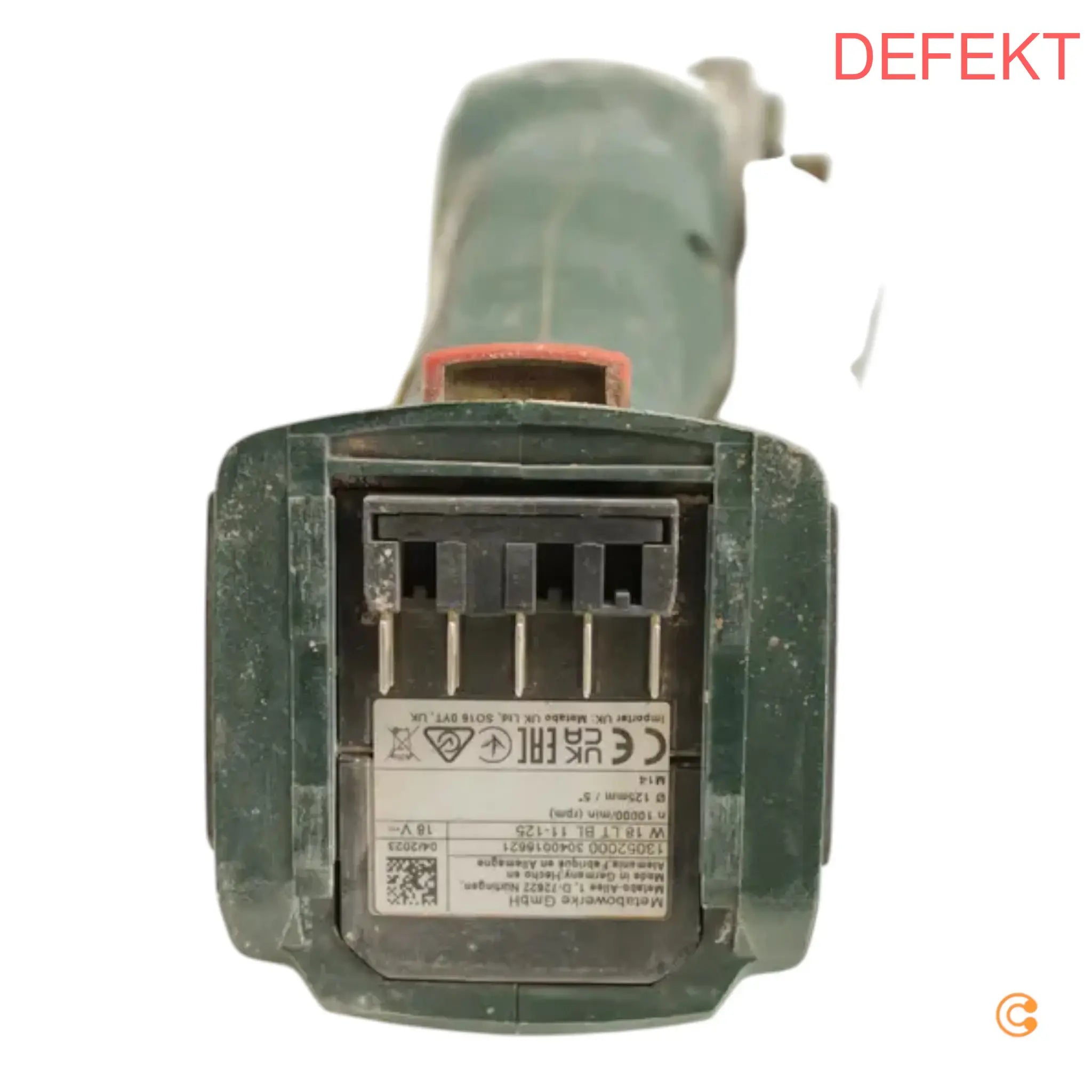 Metabo W 18 Lt Bl 11 125 613052850 Akku Winkelschleifer 125 Mm Schleifmaschine D-Ware - 4061792205352